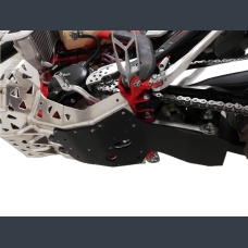 Skid plate with exhaust pipe guard and plastic bottom for Beta RR200 2020-2023